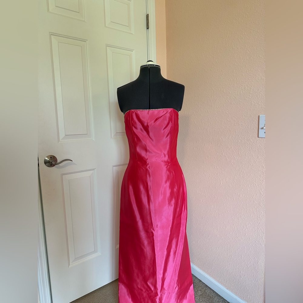 1980’s Vintage Gunne Sax For Jessica McClintock Strapless Formal Prom Dress